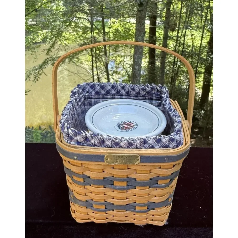 Longaberger Collectors Club Miniature 2 Pie Basket Risers Bonnie Pie Plate Mint!